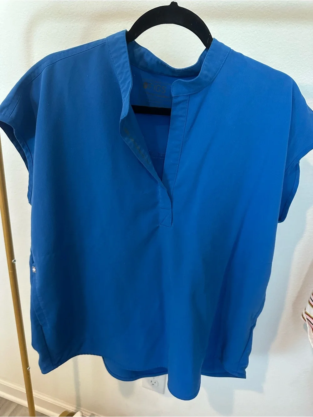 Figs Blue Scrub Top and Pants Set